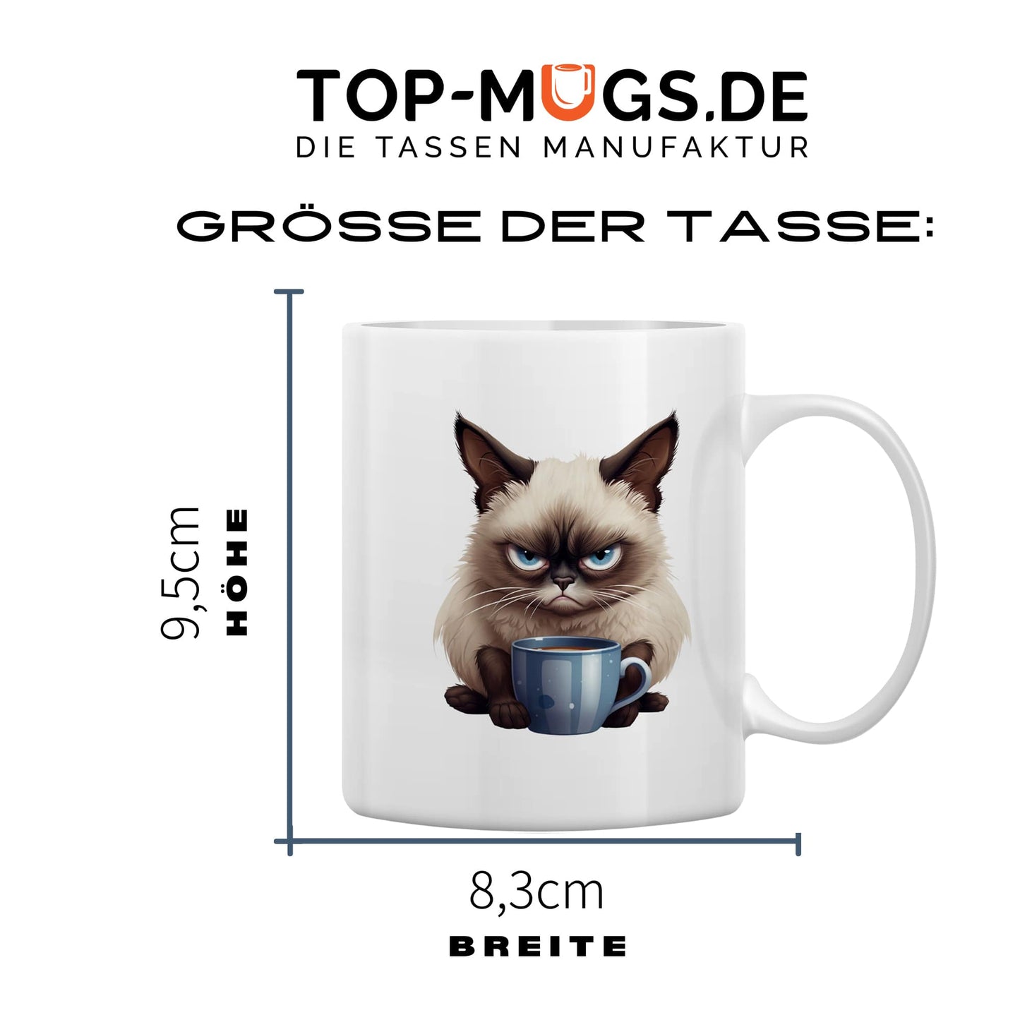 Spruchtasse - White Grumpy Cat III