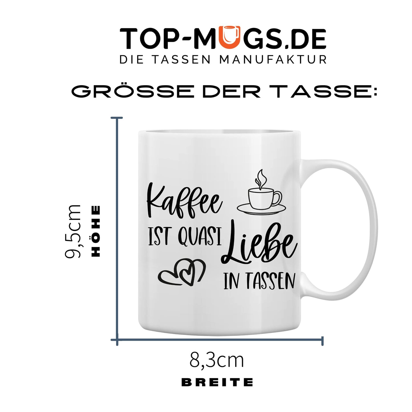 Spruchtasse - Liebe in Tassen