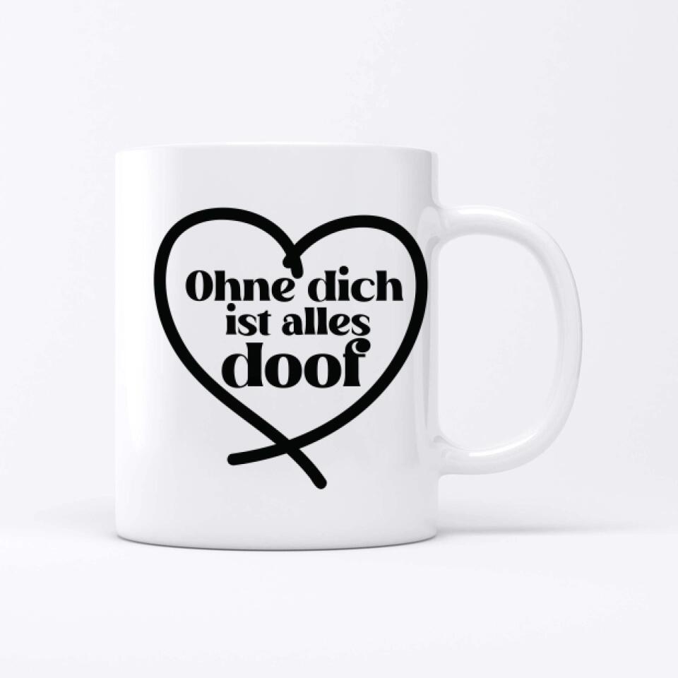 Zwei Freunde im Pyjama Personalisiertes Weihnachtsgeschenk - Tassen