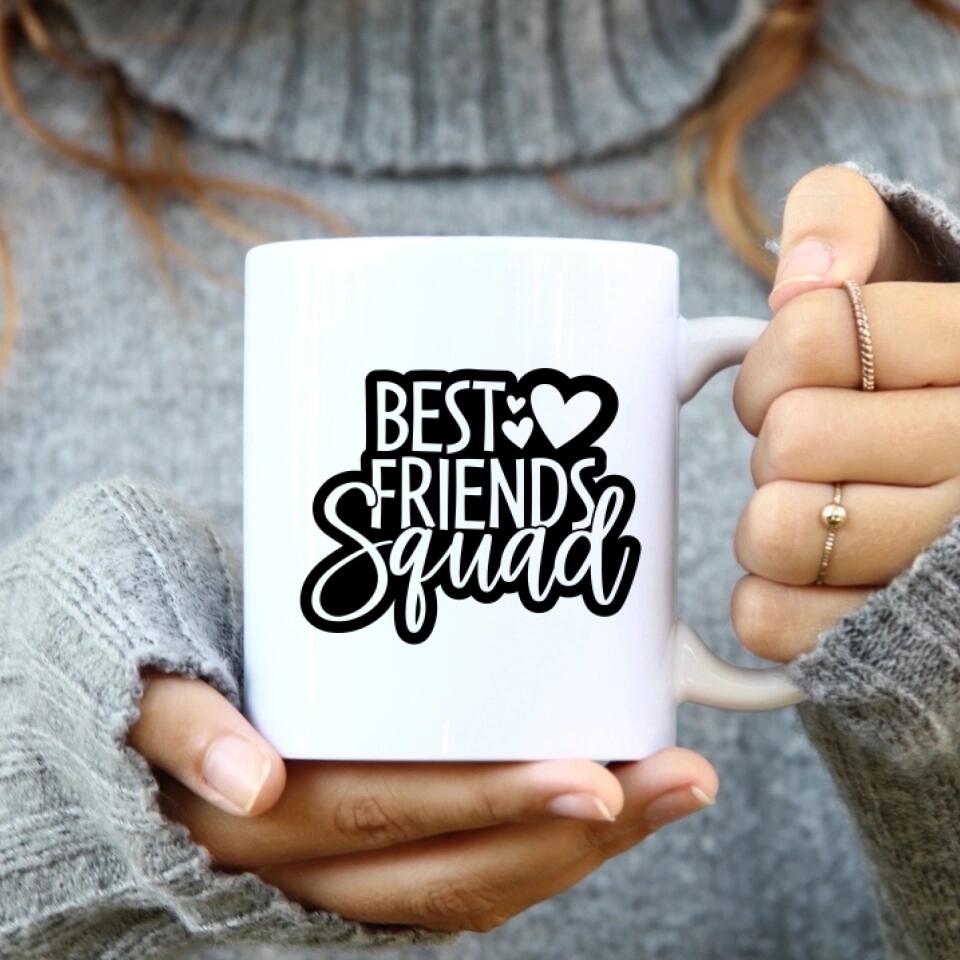 6 Freundinnen personalisiertes Partygeschenk - Tassen