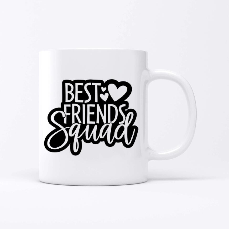 6 Freundinnen personalisiertes Partygeschenk - Tassen