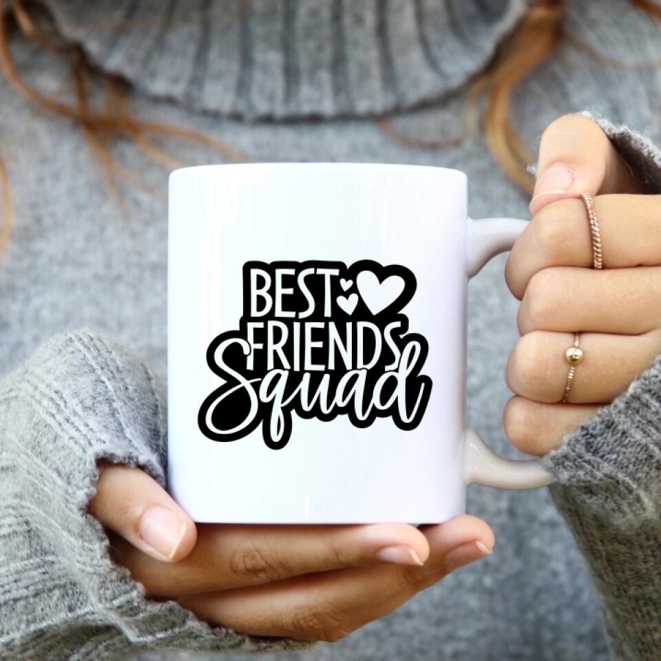 4 Freundinnen Bild Geschenk personalisiert - Tassen