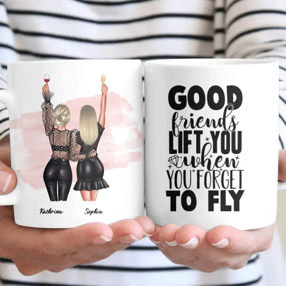 Best Friends - Personalisierte Herz Tassen