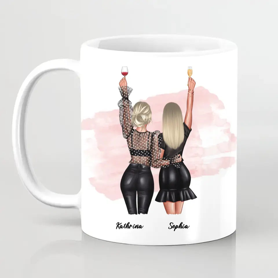 Best Friends - Personalisierte Herz Tassen