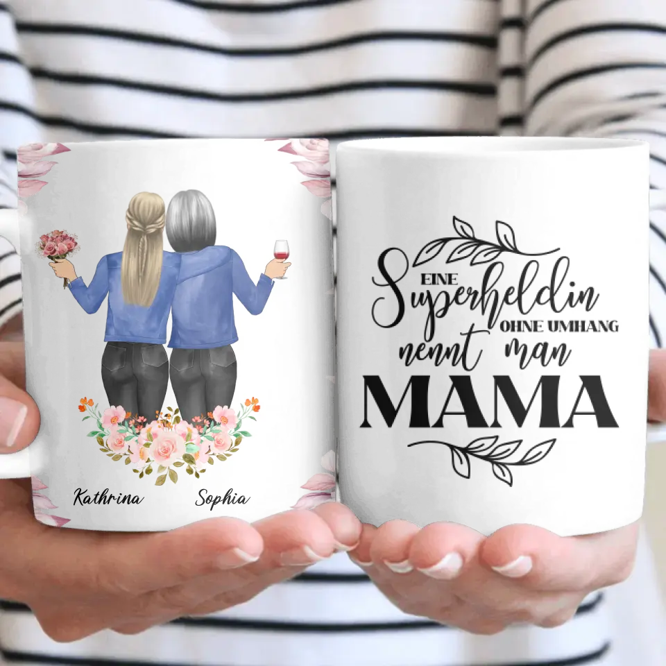 Personalisiertes Geschenk für Mama Floral - Tassen