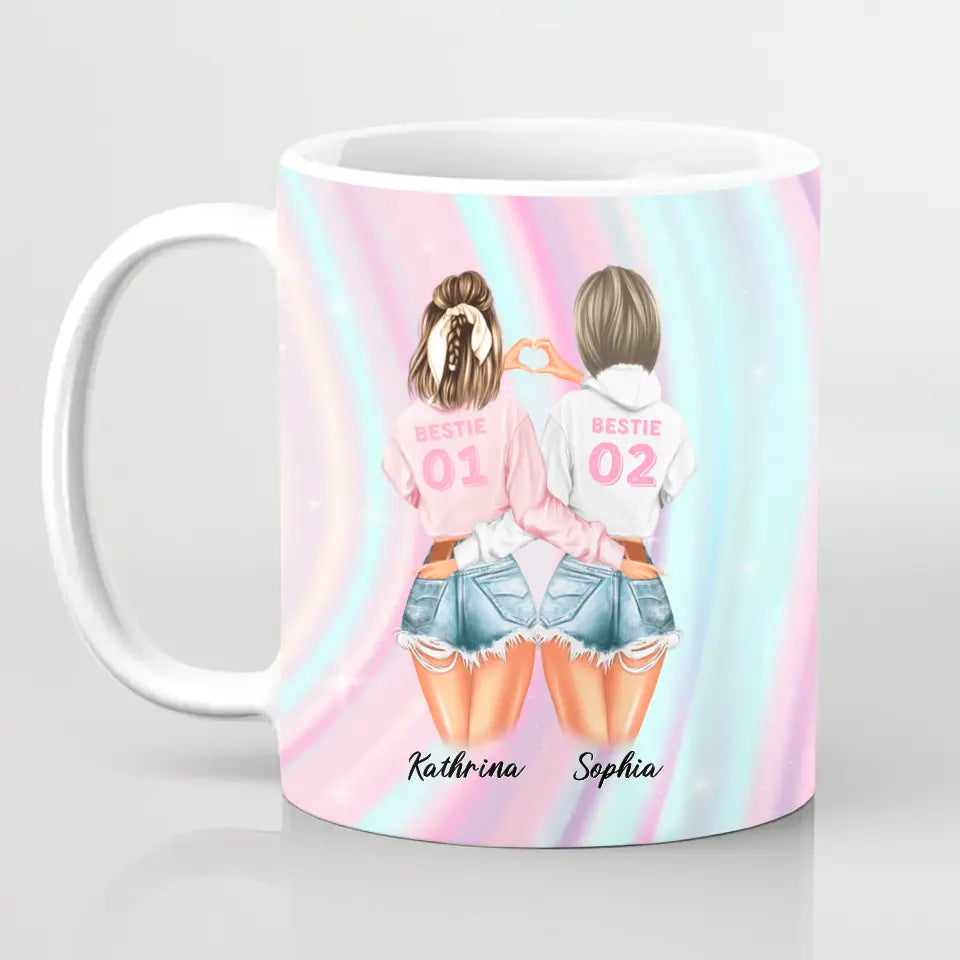 Bester Freund mit Herz Handzeichen Personalisiertes Geschenk - Herz Tassen