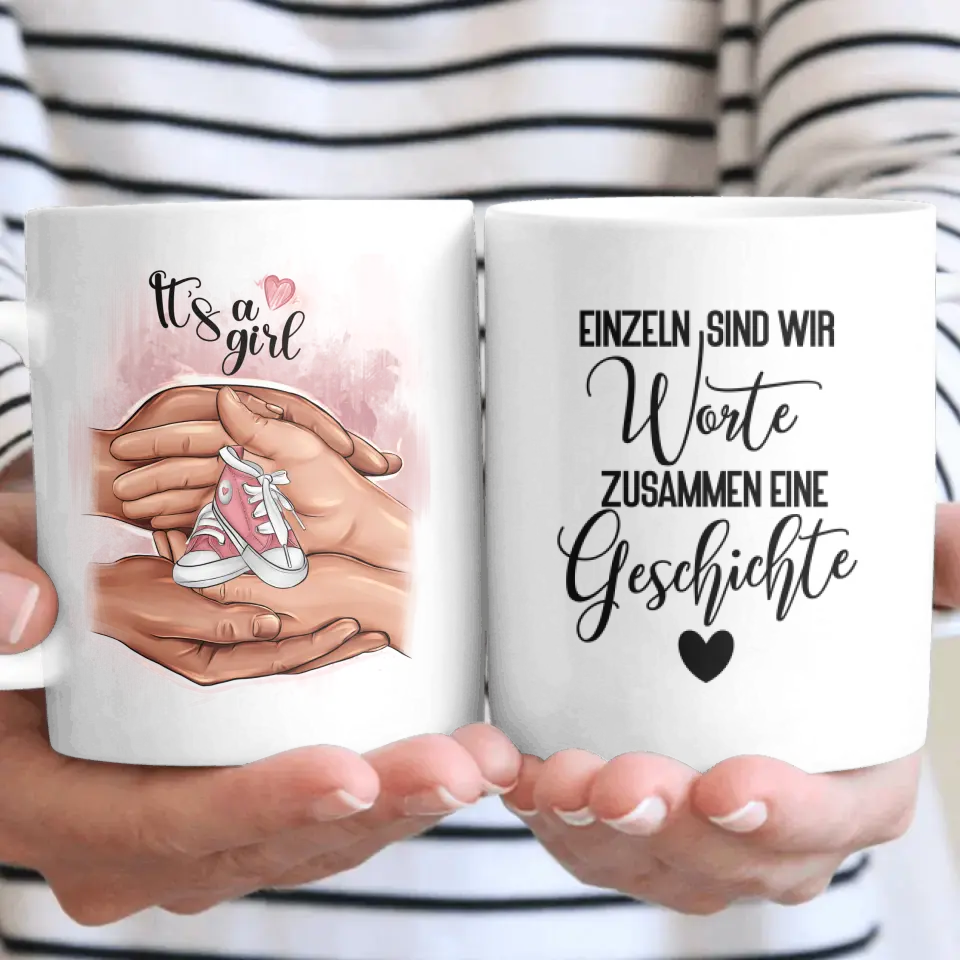 Es ist ein Mädchen - Herz Tassen