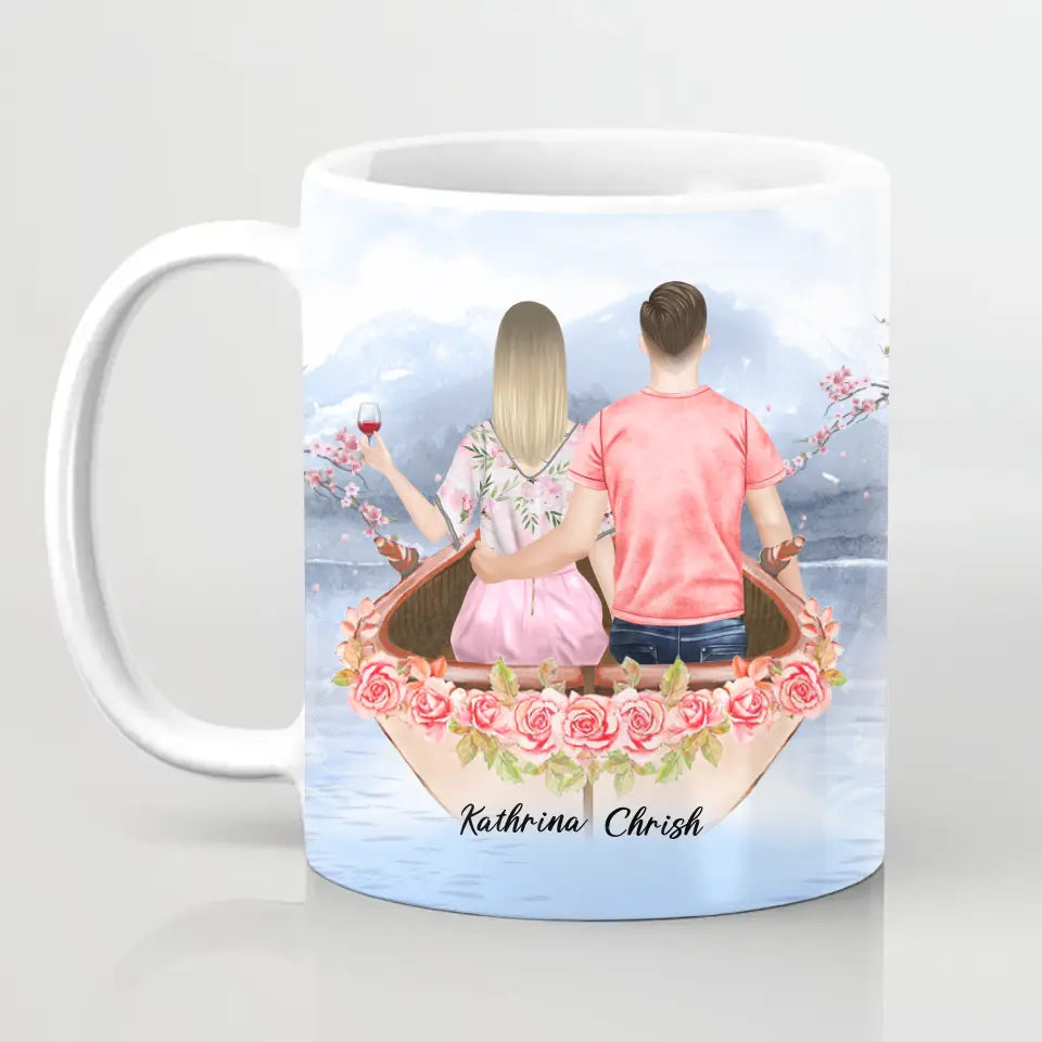 Pärchen im Liebesboot - Tassen