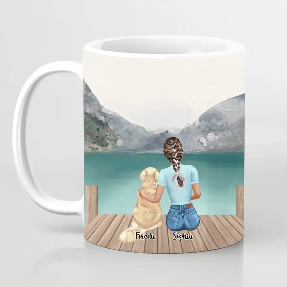 Hundemama personalisiertes Geschenk - Herz Tassen