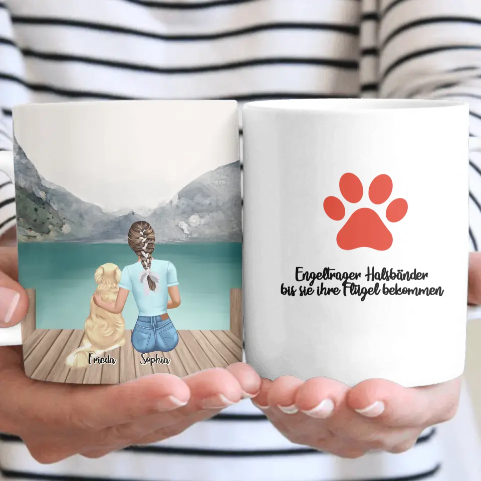 Hundemama personalisiertes Geschenk - Herz Tassen