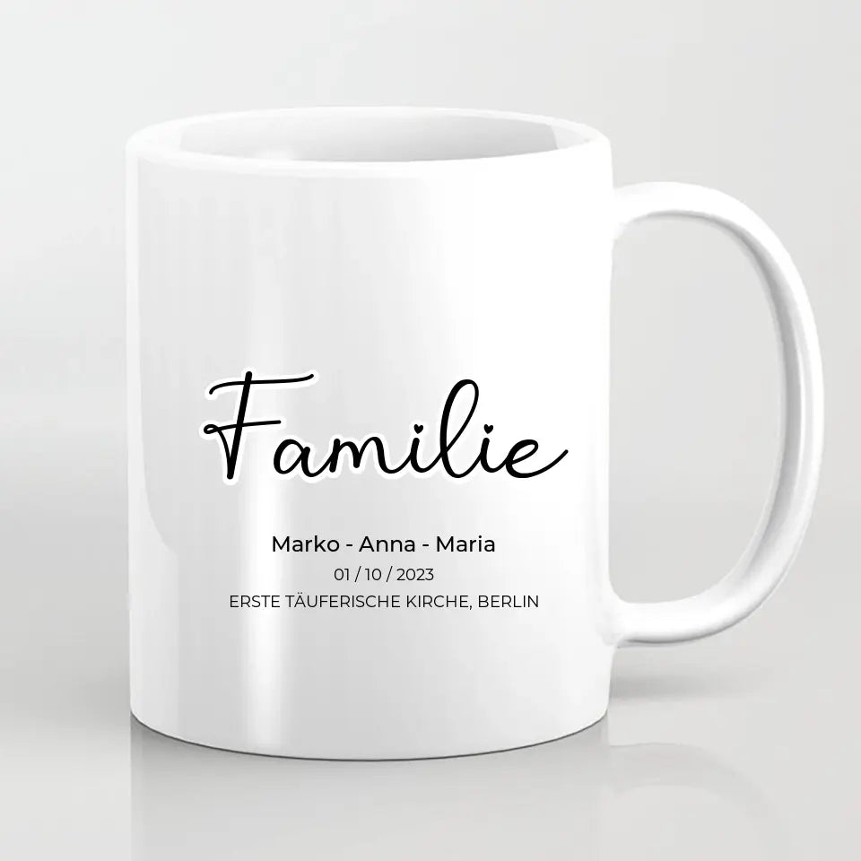 Personalisiertes Familien-Poster ,,Family ❤️ - Tassen