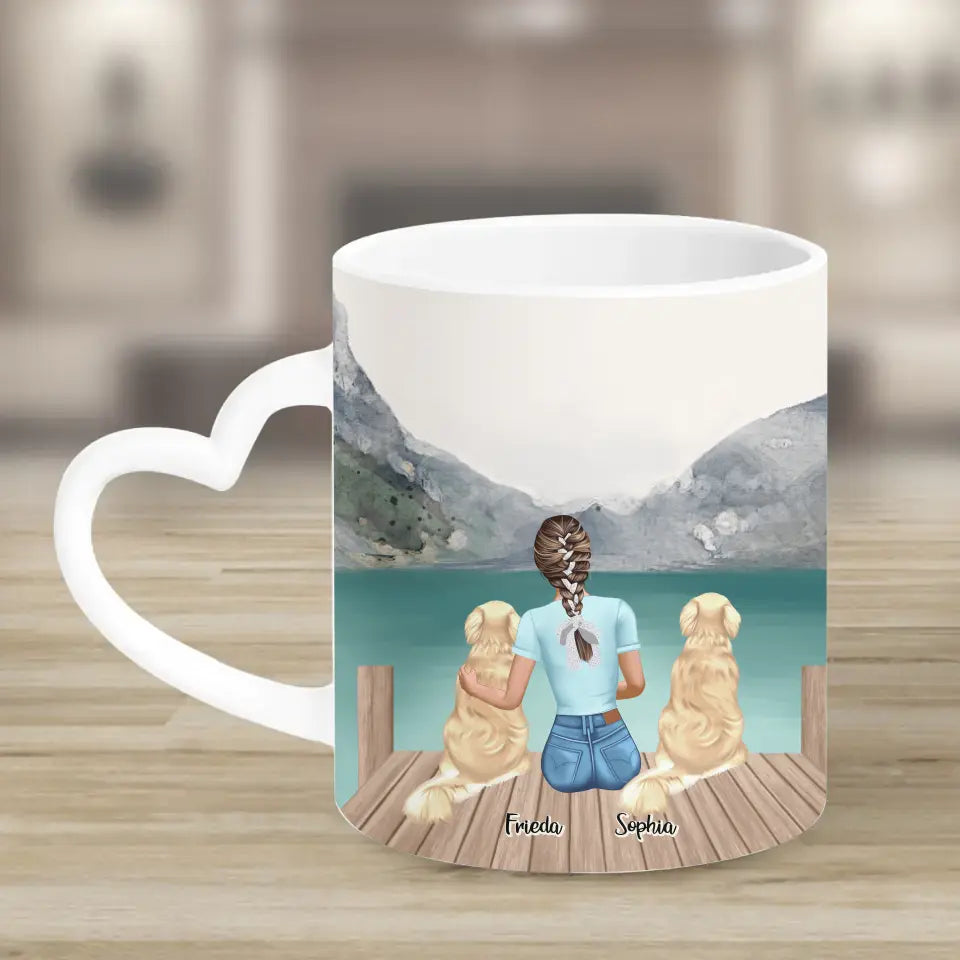 Hundemama personalisiertes Geschenk - 2 Hunde - Tassen
