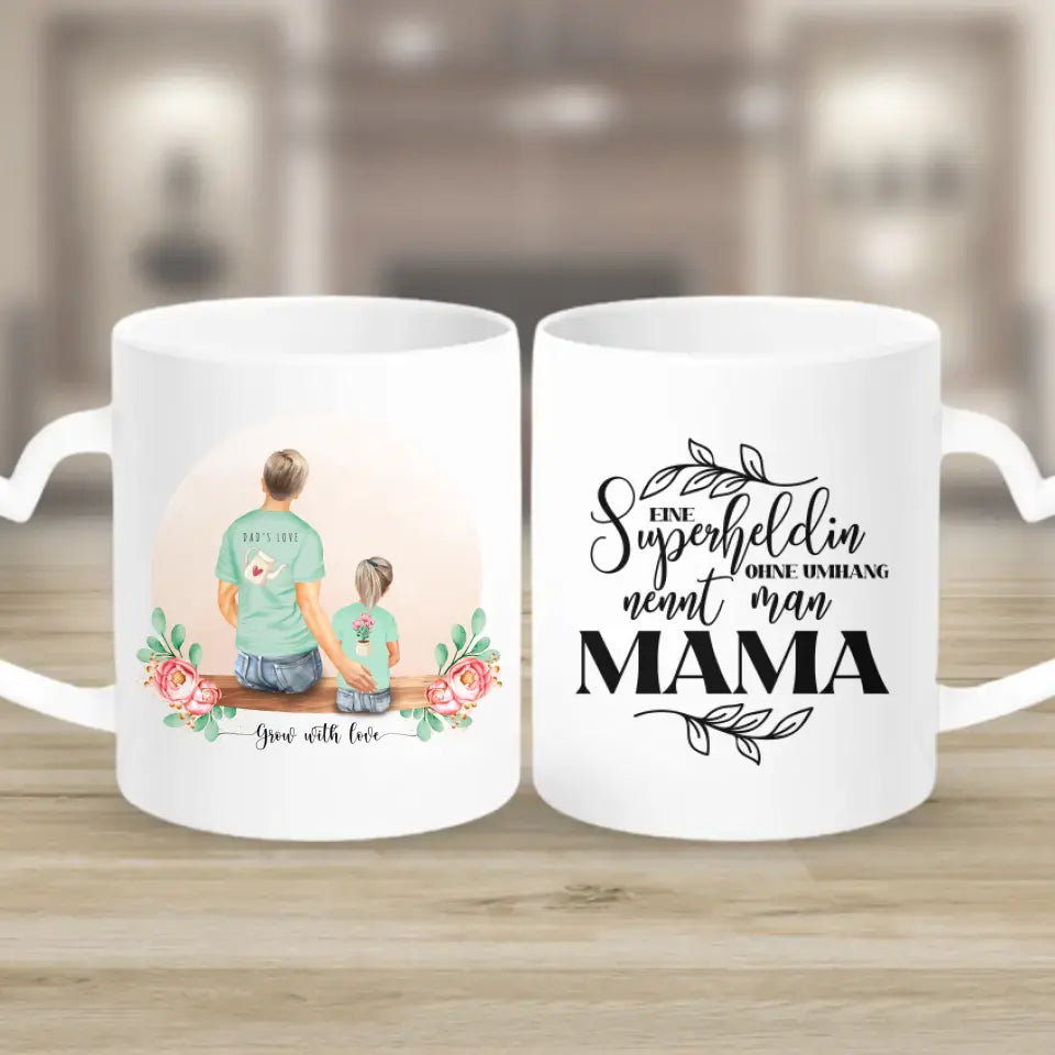 Vater und Tochter - Personalisiertes Geschenk - Tassen