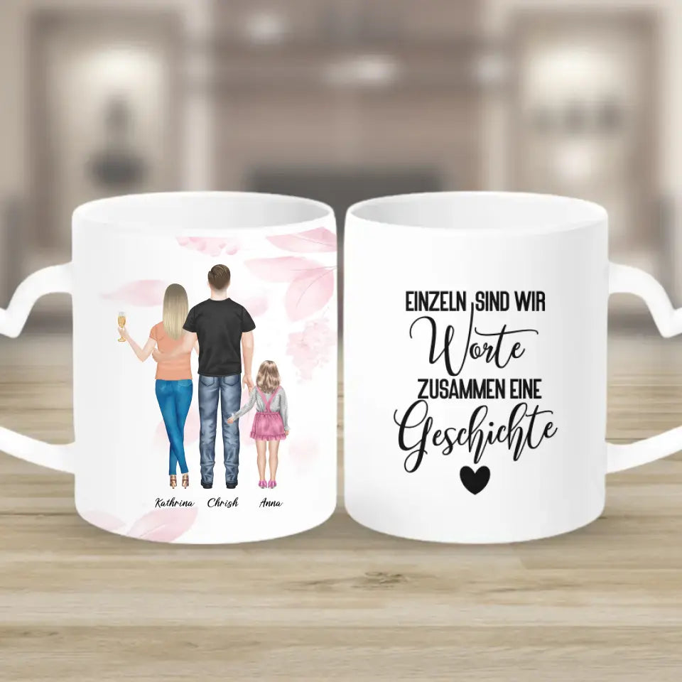 Wir sind Familie - personalisiertes Geschenk V3 - Tassen
