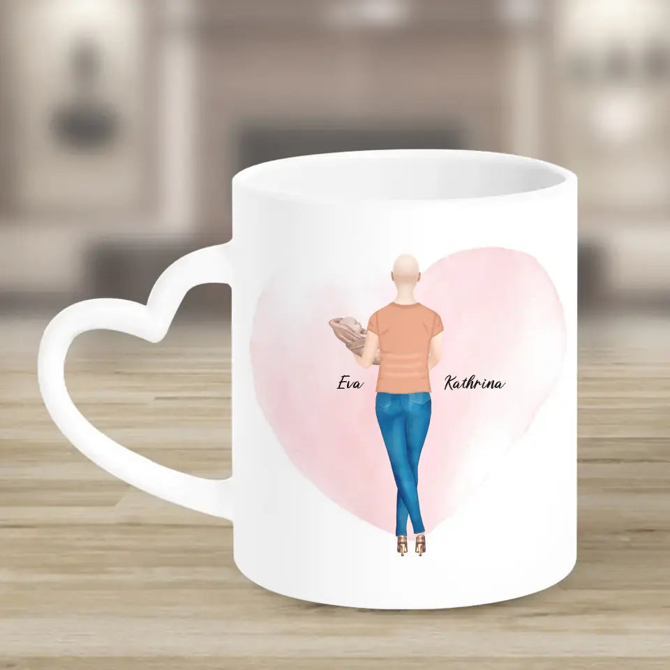 Personalisiertes Geschenk - Mama mit neugeborenem Baby - Tassen