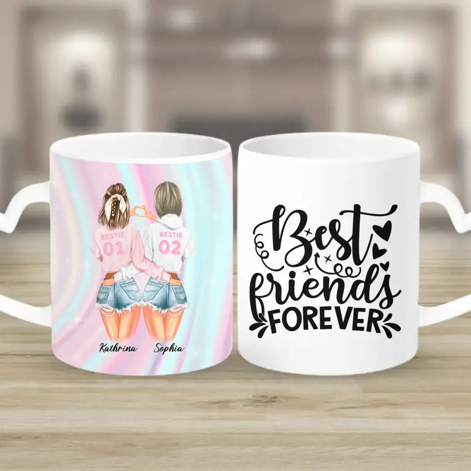 Bester Freund mit Herz Handzeichen Personalisiertes Geschenk - Herz Tassen