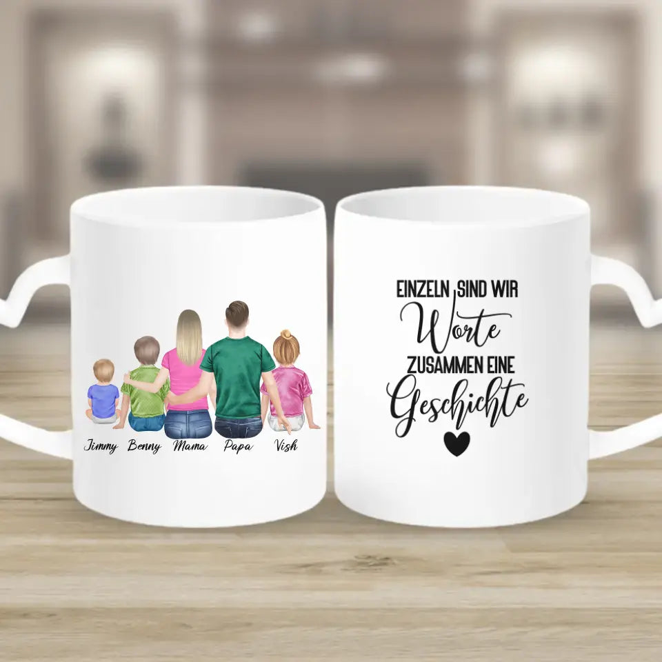 Deine Familie - Personalisiertes Geschenk - Tassen