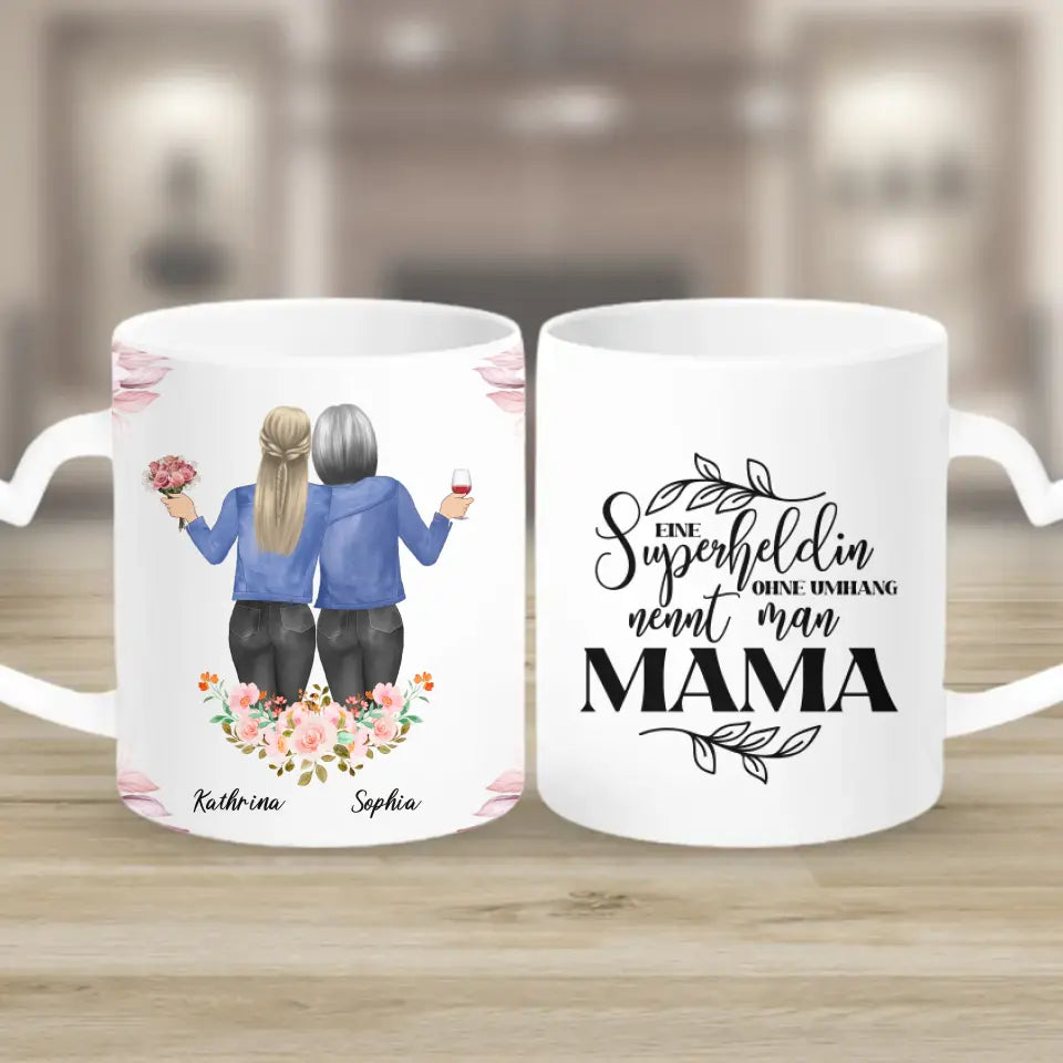 Personalisiertes Geschenk für Mama Floral - Tassen
