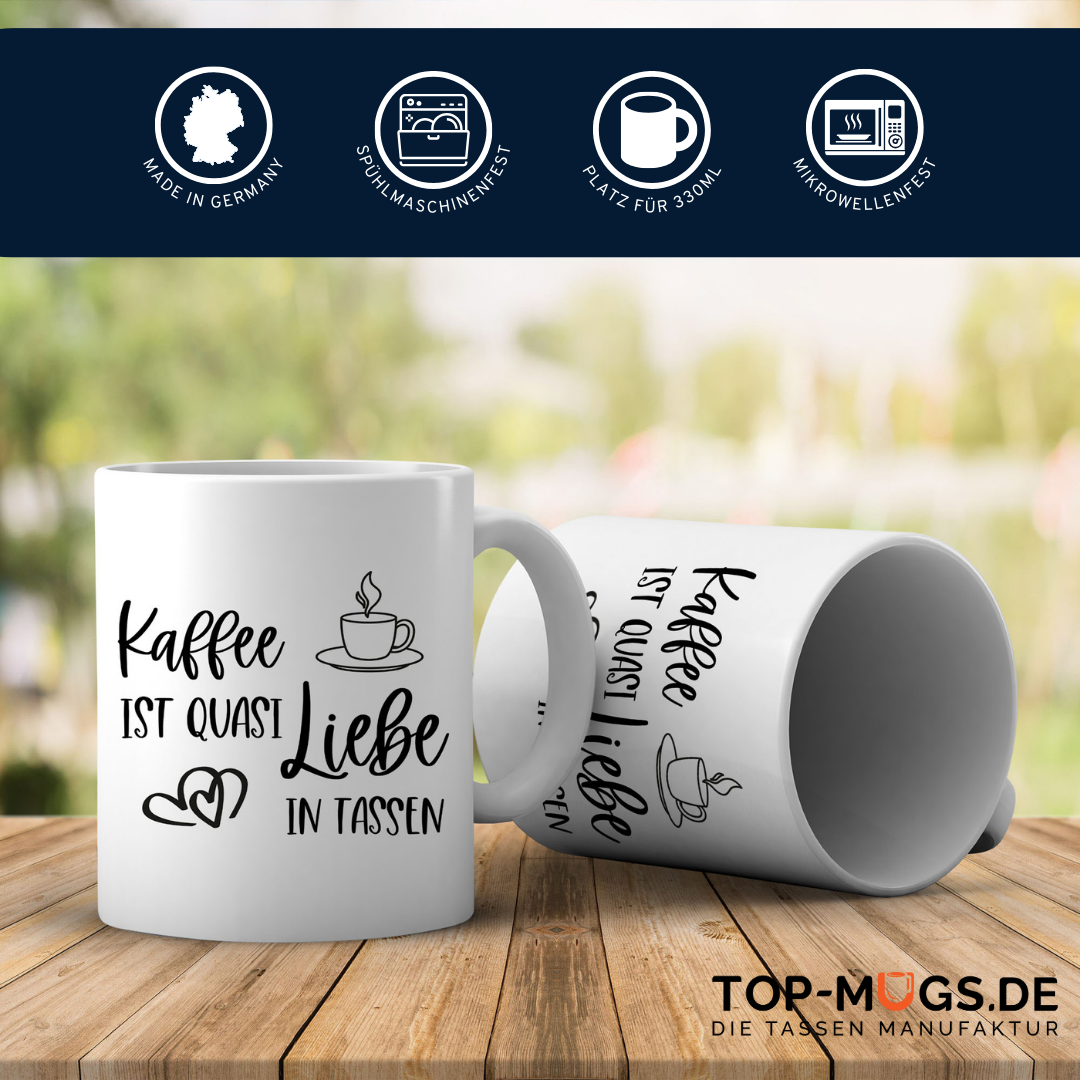 Spruchtasse - Kaffee ist Liebe...