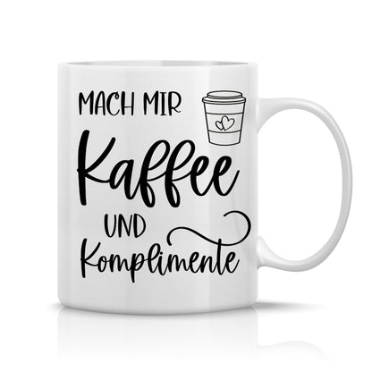 Spruchtasse - Kaffee und Komplimente