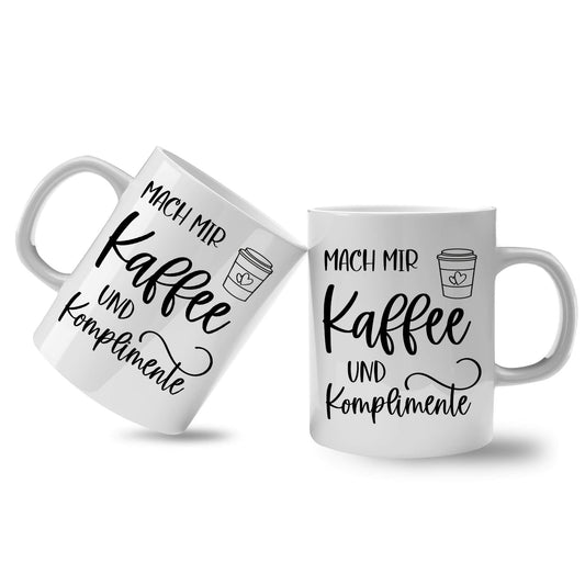 Spruchtasse - Kaffee und Komplimente