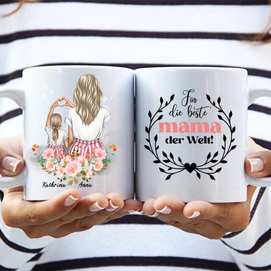 Die beste Mutter aller Zeiten floral - Tassen