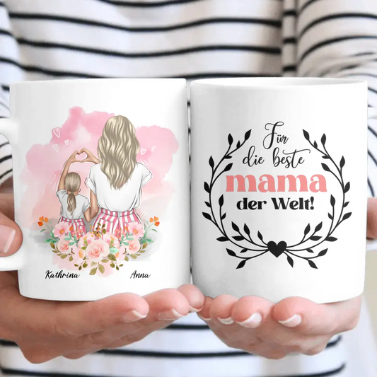 Mama ist die Beste - Blumen - Tassen