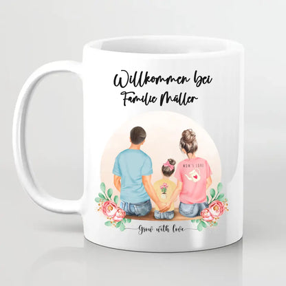 Personalisiertes Familienporträt - Tassen