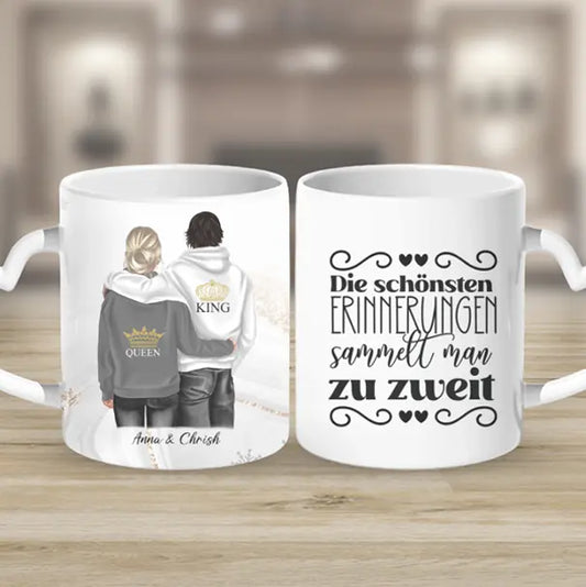 Geschenk ,,King & Queen" V2 - Herz Tassen