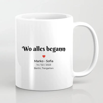 Deine Liebes-Karte ,,Wo alles begann" - Tassen