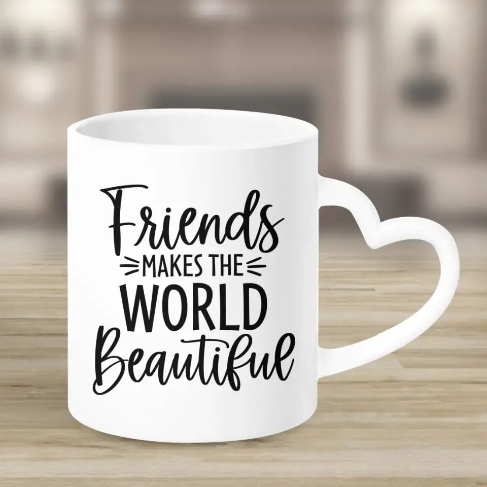 7 Freundinnen personalisiertes Partygeschenk - Herz Tassen