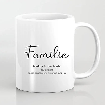Personalisiertes Familien-Poster ,,Family ❤️ - Tassen