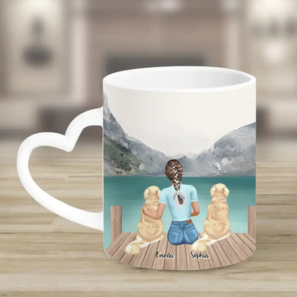 Hundemama personalisiertes Geschenk - 2 Hunde - Tassen