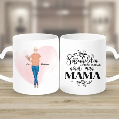 Personalisiertes Geschenk - Mama mit neugeborenem Baby - Tassen