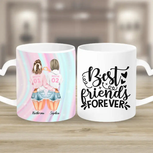 Bester Freund mit Herz Handzeichen Personalisiertes Geschenk - Herz Tassen