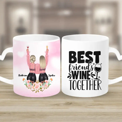 Geschenk für die beste Freundin Floral - Herz Tassen
