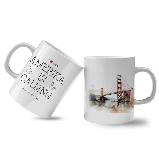 Spruchtasse - Amerika is calling