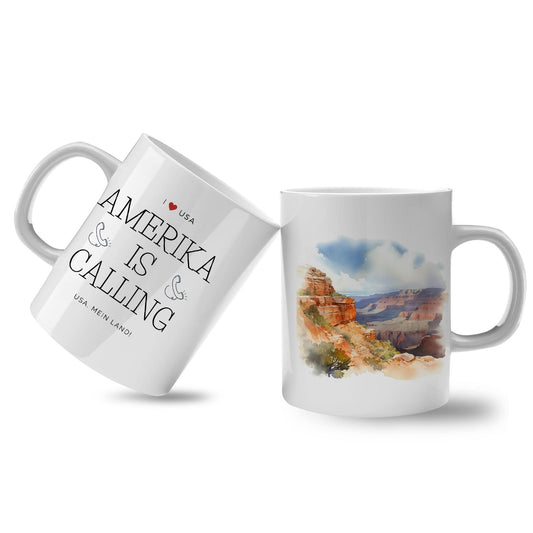 Spruchtasse - Amerika is calling ll