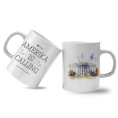 Spruchtasse - Amerika is calling lV